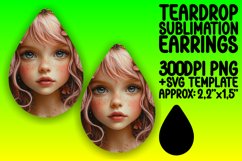 Sleek Teardrop Earrings Artwork PNG , Fairy Product Image 1