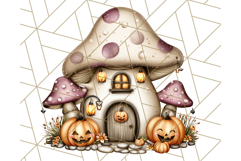 Halloween Fairy House Clipart PNG, Spooky Cottage Art Product Image 4