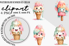 Whimsical Summer Ice Cream Clipart Png Product Image 1