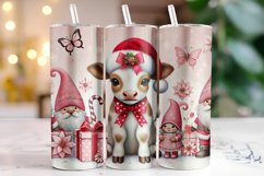 Christmas Cow Tumbler Wrap | Christmas | Sublimation Product Image 1