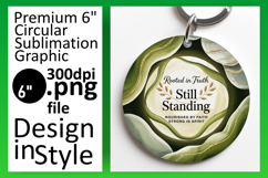 Stylish Round Design for Keychains , Religious Product Image 1