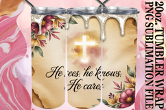 Bright Sublimation 20oz tumbler wrap, Christian Product Image 1