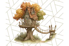 Cozy Cabin Critters Clipart PNG, Fall Animal Png Product Image 4
