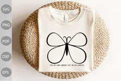 You Belong Among The Wildflowers SVG - Boho Girl SVG Cut Product Image 1