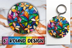 Colorful Tree Pattern for PNG Stained Glass Product Image 1