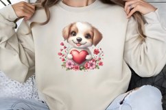 Valentine Dog Clipart PNG Product Image 1