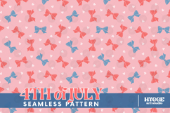 American 4th of July Patriotic Coquette Bow Seamless Pattern Product Image 1