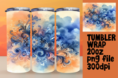 Unique 20oz Sublimation Design , Watercolor Patter Product Image 1