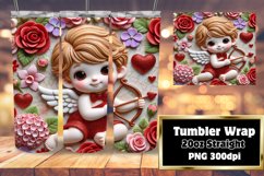 EYE-CATCHING 20oz Tumbler Template , 3D Cupid Product Image 1