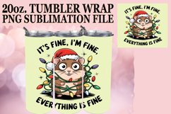 Cheerful Sublimation 20oz tumbler wrap, Xmas Product Image 1