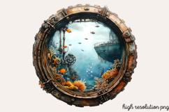 Under the Sea Window Clipart PNG Product Image 1