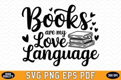 Books are my love language SVG | Quotes | SVG Cut files Product Image 1