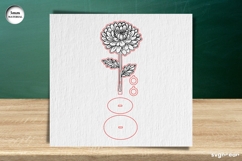 Chrysanthemum Pen Stand Laser Cut | Glowforge | Flowers SVG Product Image 3
