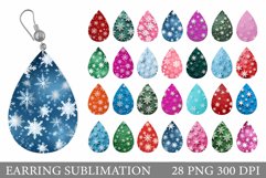 Snowflakes Earring Bundle. Snowflaskes Teardrop Earring Product Image 1