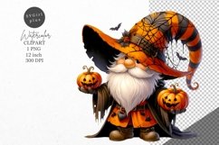 Halloween clipart, Halloween gnome clipart, Gnome clipart Product Image 1