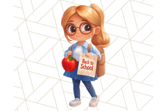 Cute Teacher Girls Clipart, School PNG, Teacher Sublimation Product Image 4