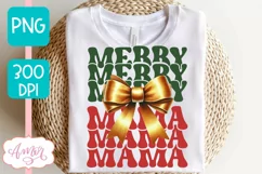 Merry Mama and Mini christmas sublimation PNG designs Product Image 2