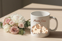 Mama Cow PNG, Cow Mom Png Design, Cute Cow and Calf Design Product Image 6