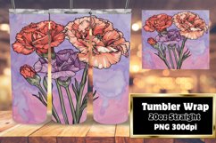 Vibrant Flower Tumbler Wraps for 20oz Sublimation Product Image 1