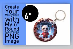 Vibrant Round Design for Keychains , Xmas Product Image 1