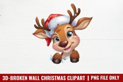 3D Broken Wal Christmas Clipart PNG Product Image 1