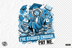 Graduation Funny Girl PNG - Graduation PNG Sublimation Product Image 1