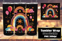 Radiant Eclipse: Black Sublimation Tumbler Art Product Image 1