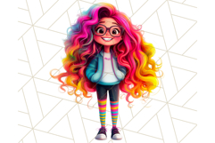 Teen Girl Clipart PNG, Fun Character Illustration Product Image 4