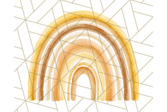 Boho Rainbow PNG Clipart, Earthy Arches &amp; Minimal Shapes Product Image 4