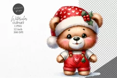 Christmas clipart|Teddy bear clipart|Christmas sublimation Product Image 1