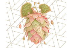 Fall Foliage Clipart PNG, Pink and Green Leaves Product Image 4