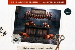 Gothic Halloween background - Hollow Eve Procession Backdrop Product Image 1