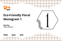 Eco-Friendly Floral Monogram Product Image 1