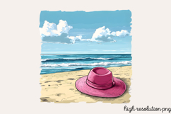 Pink Summer Sublimation Clipart Bundle PNG Product Image 8