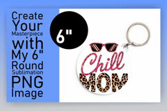 Artistic Keychain Circle Design PNG , Mother&#039;s Day Product Image 1