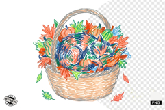 Quirky Funny Autumn Cat Clipart Product Image 1
