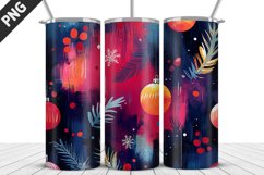 Christmas Flowers Tumbler Wrap | Sublimation Design | Tumble Product Image 4
