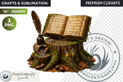 Fantasy clipart Magical Forest Village PNG for scrapbooking Product Image 1