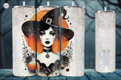 4 Witch Seamless Tumbler Sublimation, 20 oz Tumbler Wrap Product Image 4
