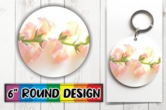 Springtime Delight PNG Wrap: Floral Sublimation Keychain Product Image 1