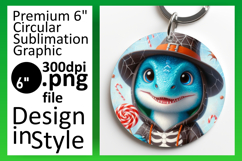 Artistic Round Design Car Coaster , Halloween Dino Product Image 1