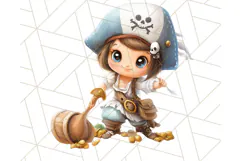 Cartoon Pirate Kids and Animals PNG Clipart for Fun Designs Product Image 4