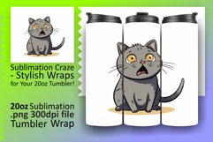 Cat Lovers&#039; Delight: Sublimation Tumblers Galore Product Image 1