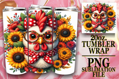 Blissful whispers 20oz tumbler wrap, Cute Animals Product Image 1