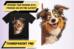 Sweet Peekaboo Dog Watercolor Sublimation - Charming Design Product Image 1