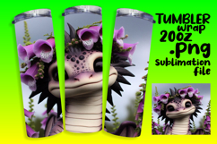 20oz Sublimation Tumbler Wrap , Dragon Product Image 1
