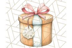 Vintage Christmas Ornaments and Presents PNG Holiday Clipart Product Image 4