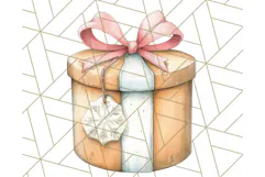 Vintage Christmas Ornaments and Presents PNG Holiday Clipart Product Image 4