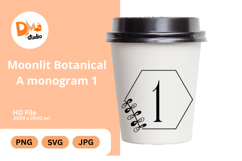 Moonlit Botanical Monogram Product Image 1