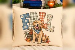 Fall Golden Retriever PNG Design, fall golden retriever Product Image 4